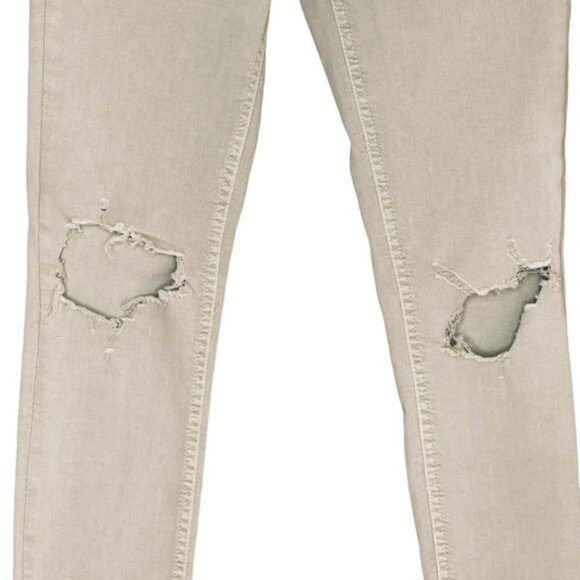 FREE PEOPLE High-Rise Khaki Ripped Knee Jeans, Size 28 - NWT - Picture 5 of 9